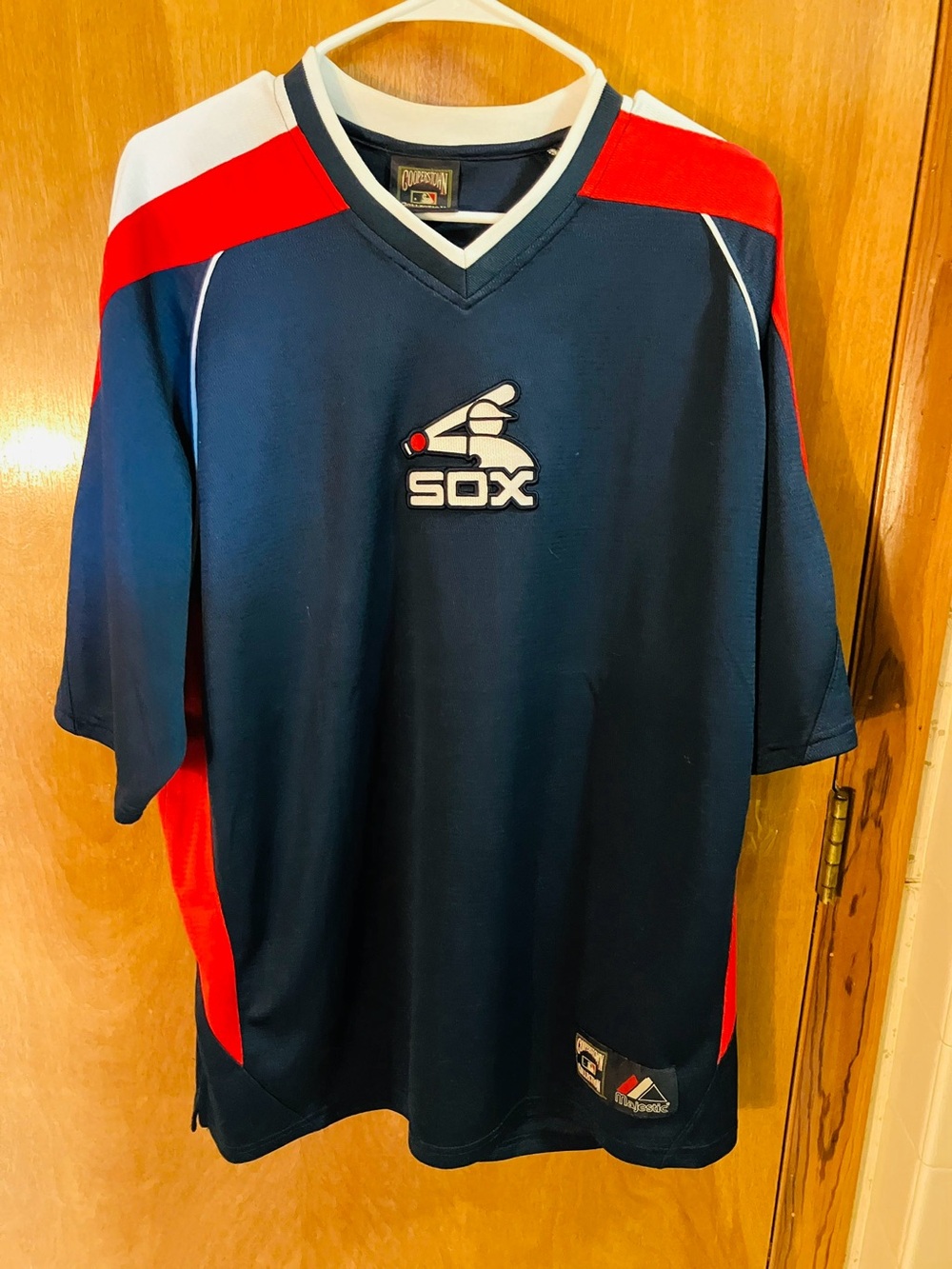 MLB Majestic Cooperstown Men’s L Boston White Sox Jersey Blue
